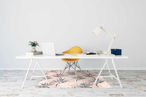 Bürostuhlunterlage Schwarze und weiße Blumen