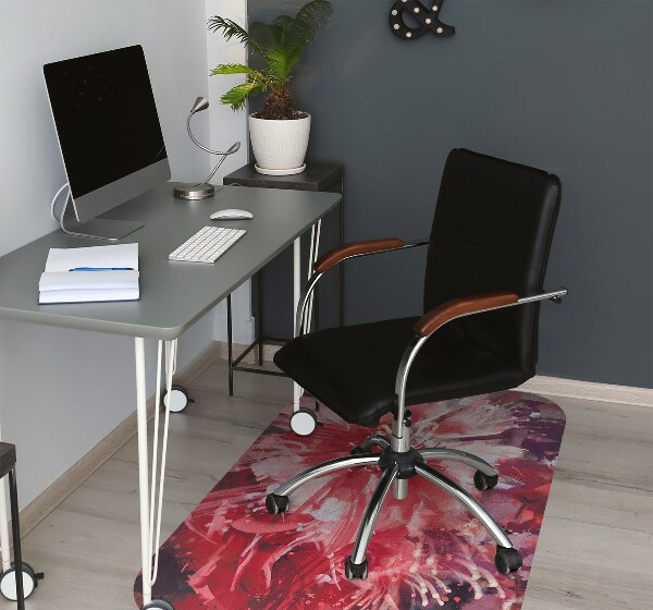 Bürostuhlunterlage rote Blume