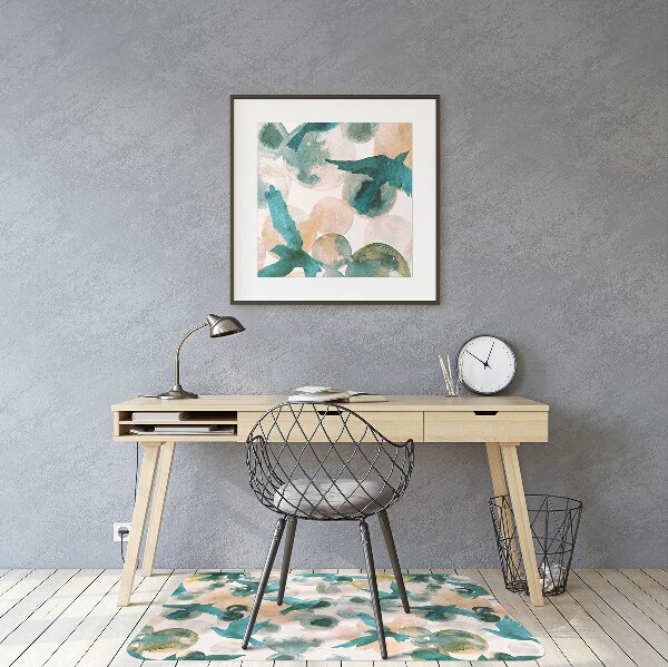 Stuhlmatte Aquarellvögel