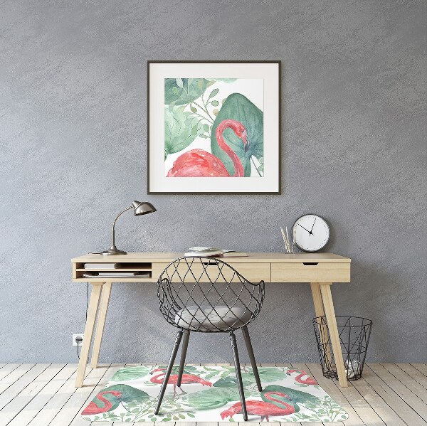 Bodenschutzmatte Exotische Flamingos.