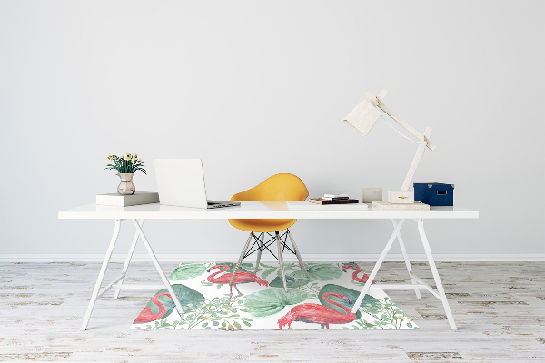 Bodenschutzmatte Exotische Flamingos.