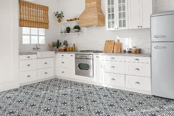 Vinyl fliesen Orientalisches graues Muster