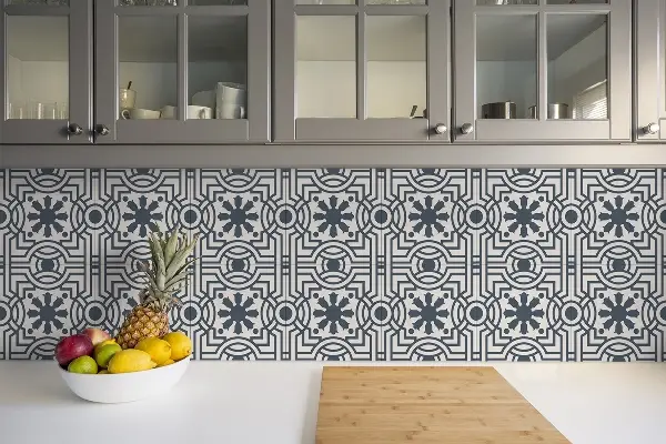 Vinyl fliesen Orientalisches graues Muster