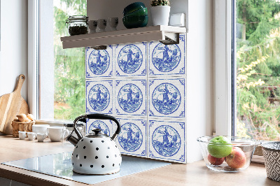 Vinyl fliesen Windmühle im Azulejos-Stil