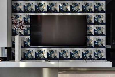 Vinyl wandverkleidung selbstklebend Sechsecke Abstraktion